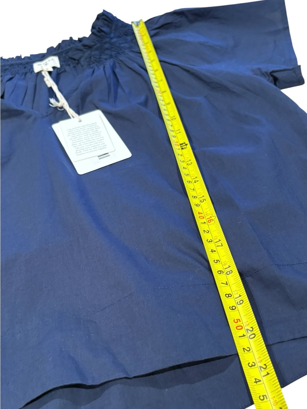 Marea by Liz Joy - Cecelia Top. Short Sleeve. NWT NEW. Navy. Cotton - Picture 12 of 12